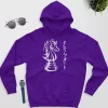 knight chess piece hoodie purple color