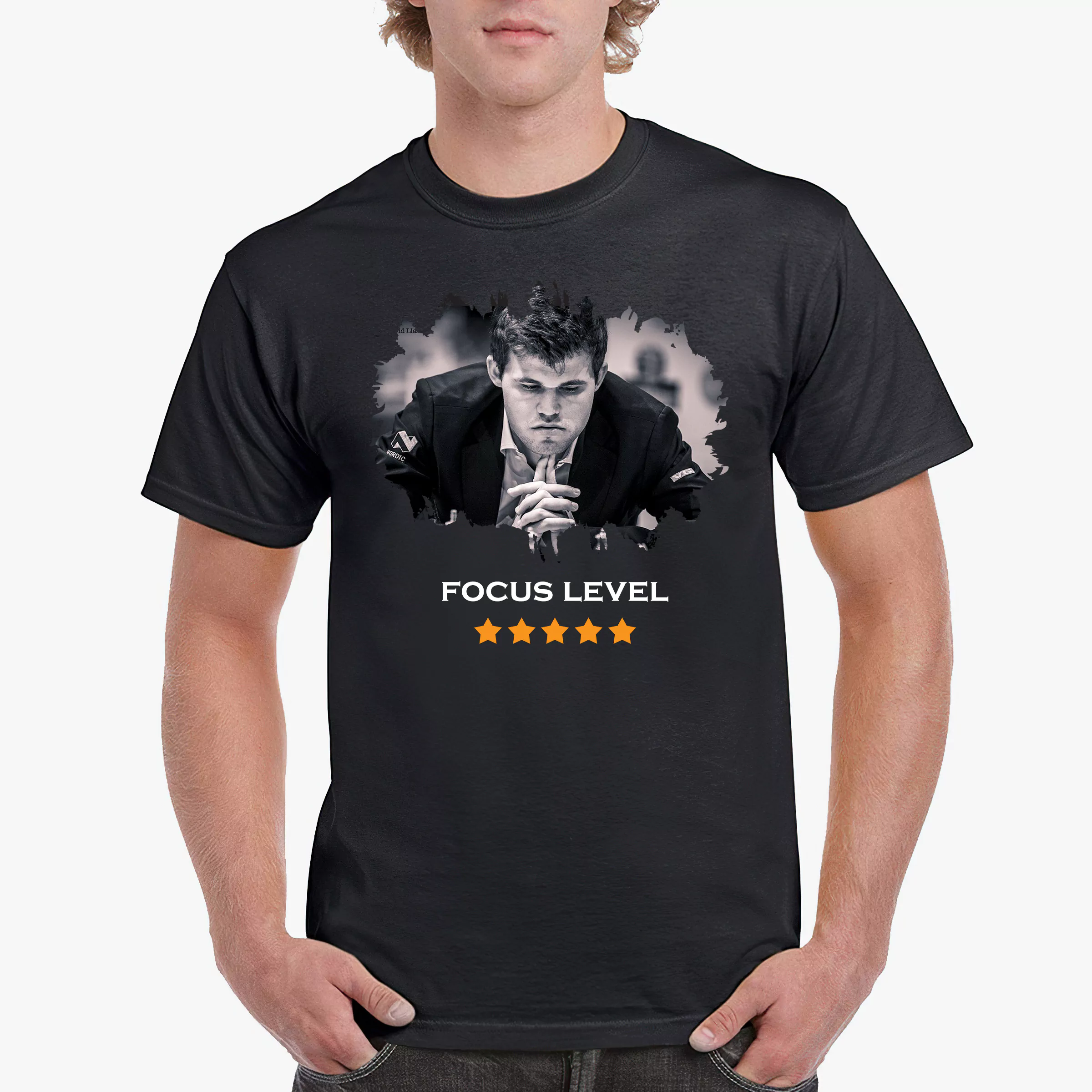 magnus carlsen chess t shirt focus level design for man