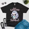 my weekend is booked t shirt anime girl black color