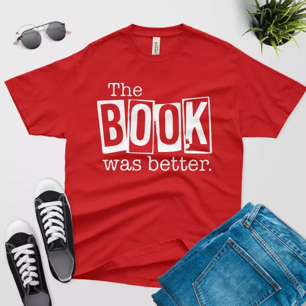 the book was better t shirt red color design1