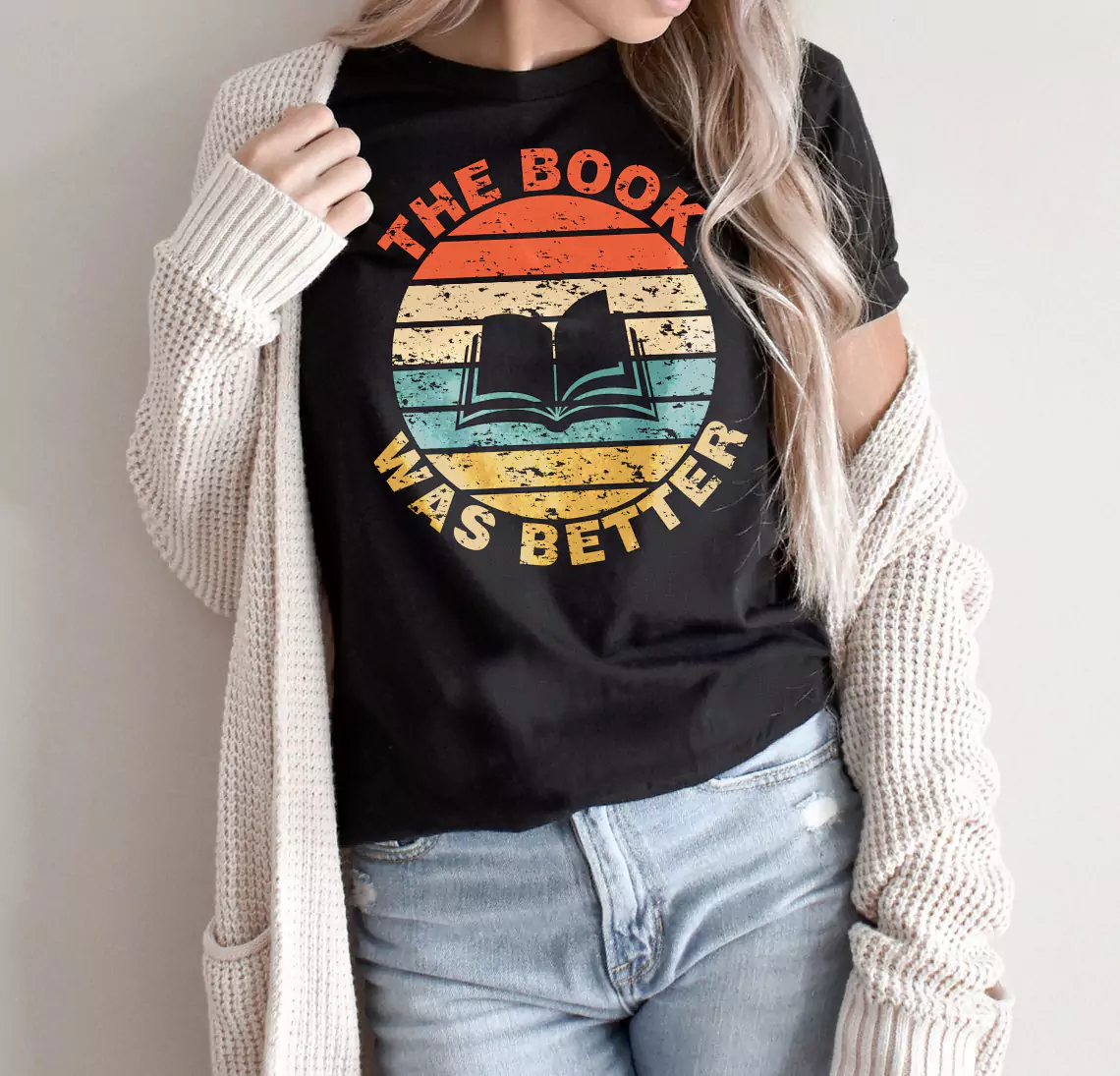 the book was better vintage t shirt black color for girls