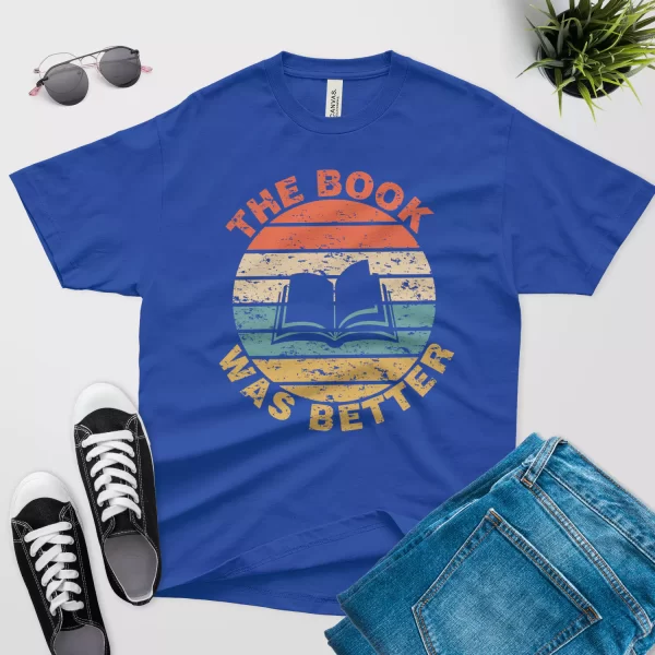 the book was better vintage t shirt royal blue color