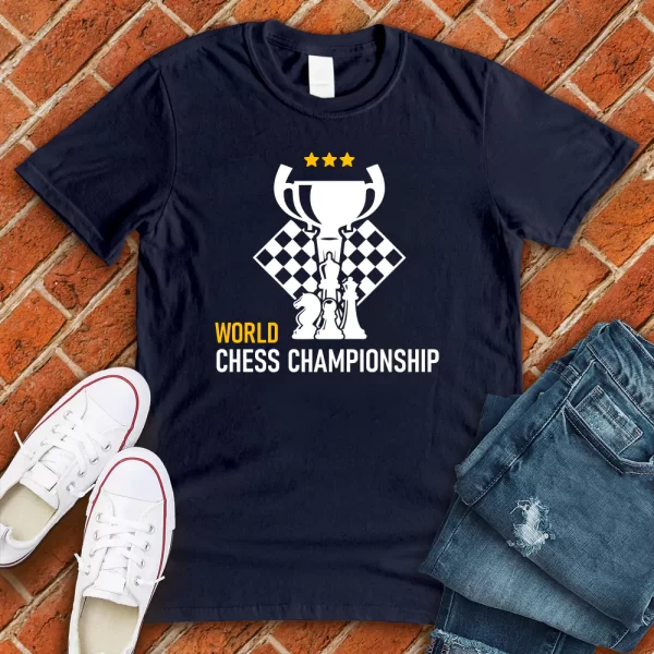 world chess championship t shirt navy color