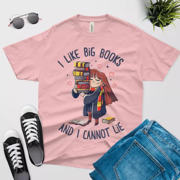 I like big books and i cannot lie t shirt pink color