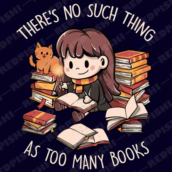 There is no such thing as too many books t shirt design