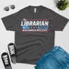 Trump quote for librarian party grey shirt- make america read again t shirt