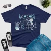 books cats life is good t shirt navy color