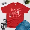 books cats life is good t shirt red color