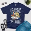 cat correcting your grammar T shirt for teachers navy color