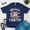 cat wants just one more chapter t shirt navy color