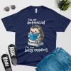 i am not antisocial i am just busy reading t shirt navy color