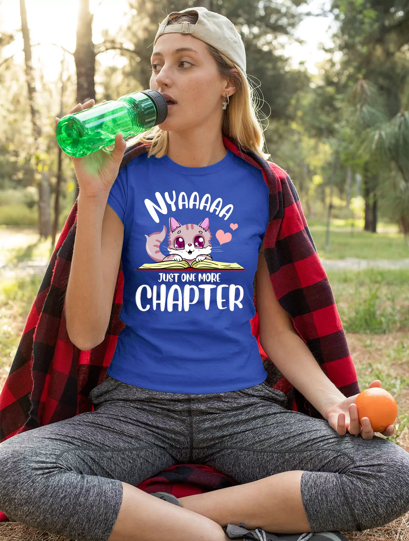 librarian wearing cat wants just one more chapter t shirt