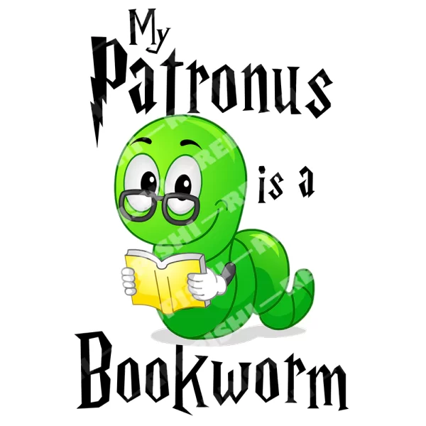 my patronus is a bookworm t shirt design