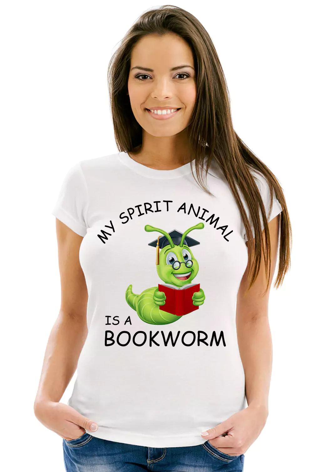 my spirit animal is a bookworm t shirt for girls