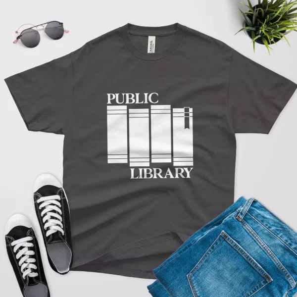 publice librarian t shirt gift dark grey color