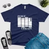 publice librarian t shirt gift navy blue color