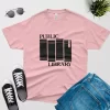 publice librarian t shirt gift pink color