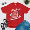 reading is awesome t shirt red color
